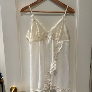 Vintage In Bloom White Lingerie Dress
